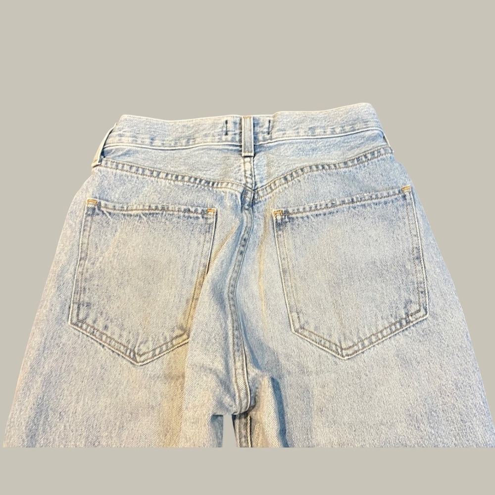 Agolde High Rise Straight Leg Distressed Jeans Light Wash Size 24 Made in USA - Picture 9 of 9